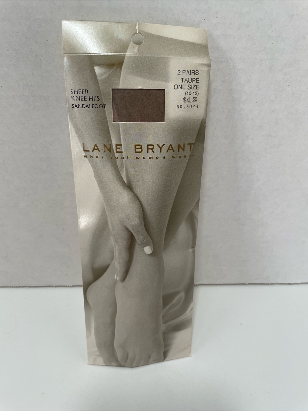 Lane Bryant Sheer Knee Hi Socks in Taupe (2 Pairs)NIP, size 10-13